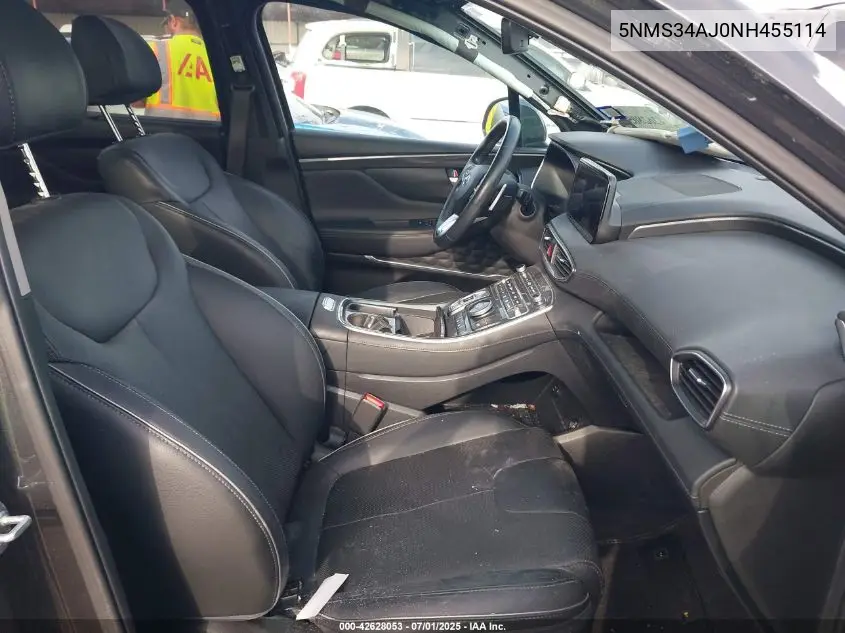 2022 Hyundai Santa Fe Sel VIN: 5NMS34AJ0NH455114 Lot: 42628053