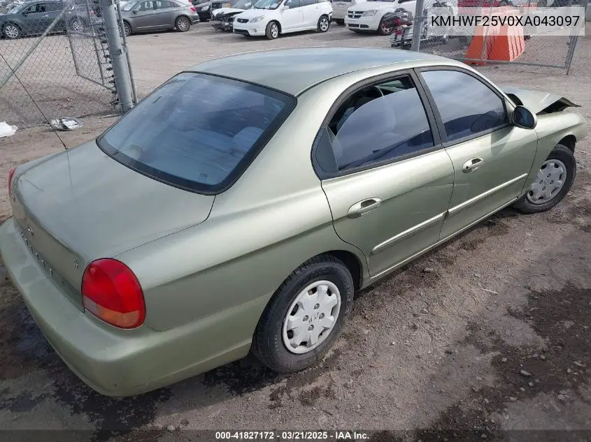 1999 Hyundai Sonata Gl VIN: KMHWF25V0XA043097 Lot: 41827172