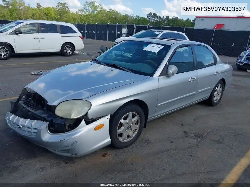 2000 Hyundai Sonata Gls V6 VIN: KMHWF35V0YA303537 Lot: 41942758