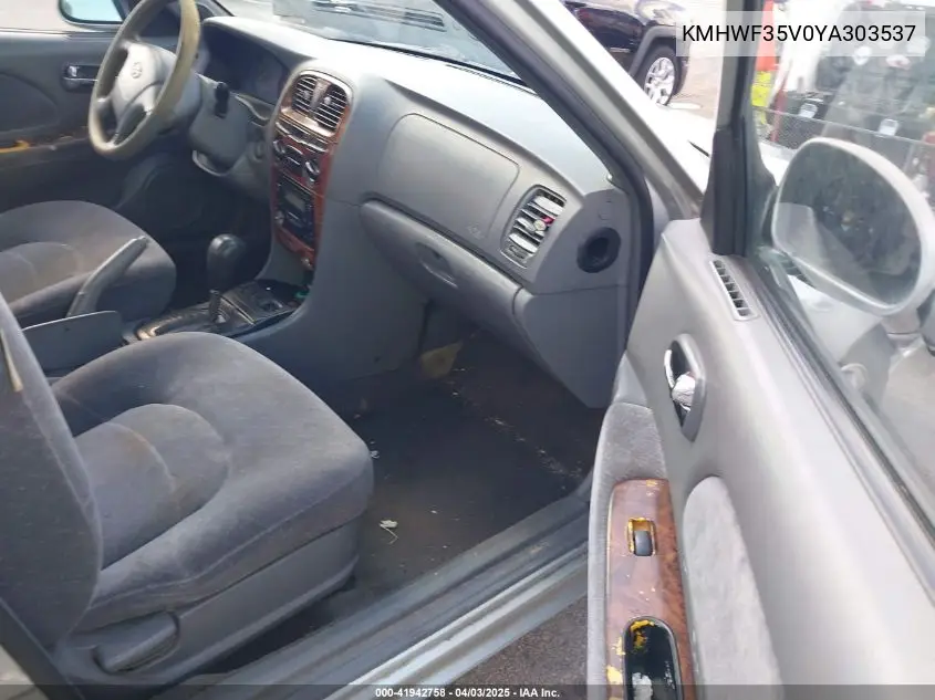 2000 Hyundai Sonata Gls V6 VIN: KMHWF35V0YA303537 Lot: 41942758