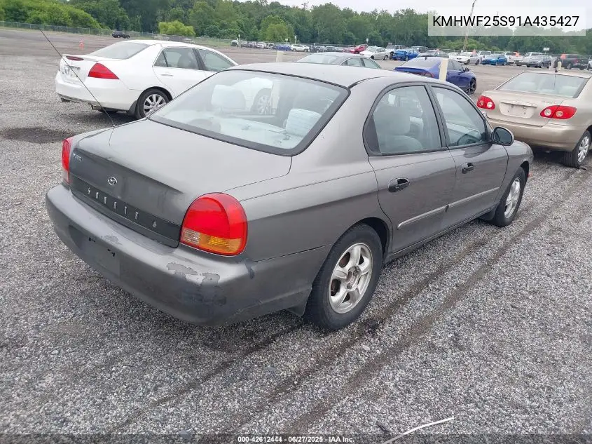 2001 Hyundai Sonata VIN: KMHWF25S91A435427 Lot: 42612444