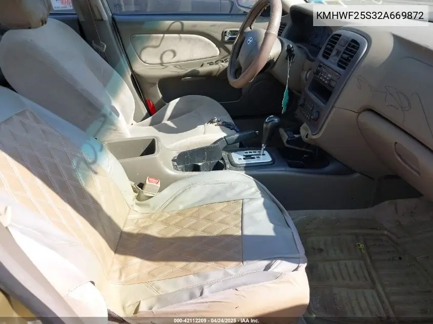 2002 Hyundai Sonata VIN: KMHWF25S32A669872 Lot: 42112209
