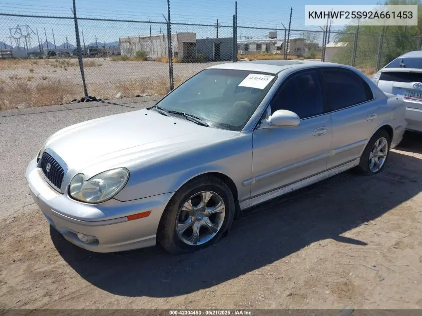 2002 Hyundai Sonata VIN: KMHWF25S92A661453 Lot: 42304453