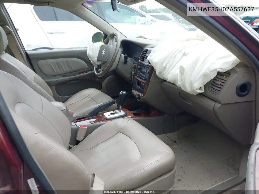 2002 Hyundai Sonata Gls/Lx VIN: KMHWF35H02A557637 Lot: 42371189
