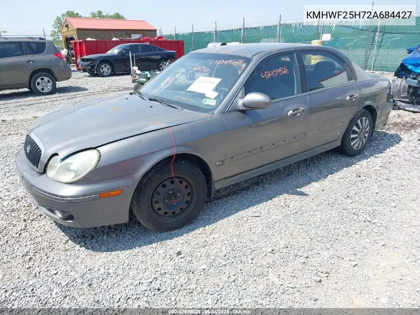 2002 Hyundai Sonata Gls VIN: KMHWF25H72A684427 Lot: 42409528