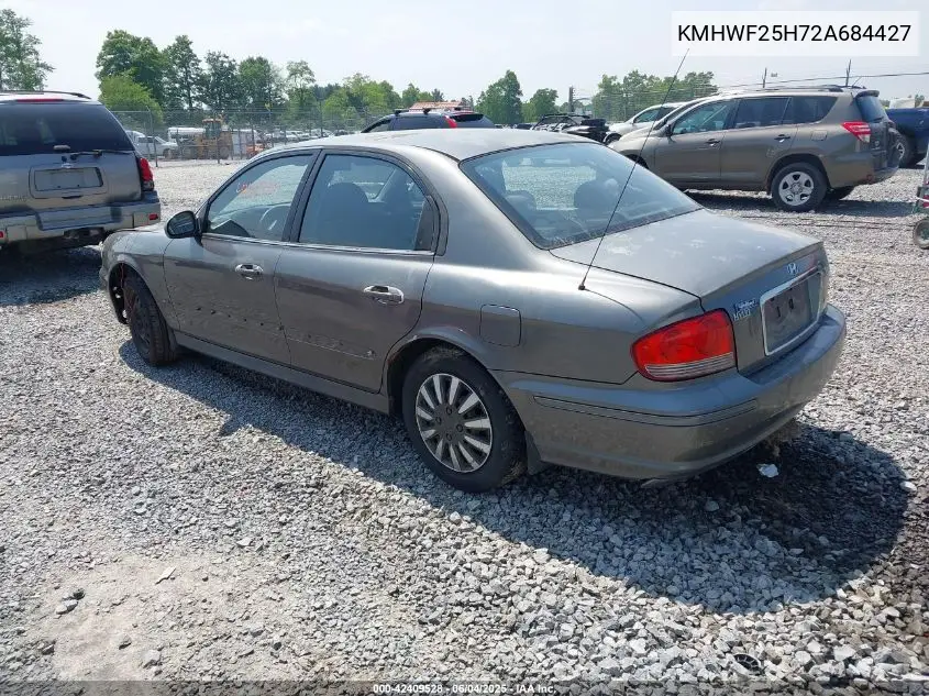 2002 Hyundai Sonata Gls VIN: KMHWF25H72A684427 Lot: 42409528