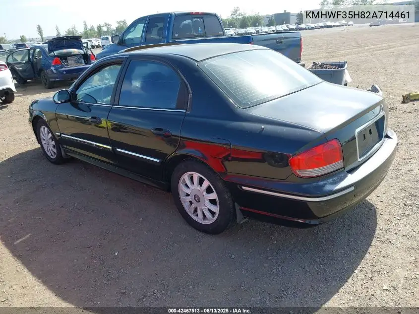 2002 Hyundai Sonata Gls/Lx VIN: KMHWF35H82A714461 Lot: 42467513