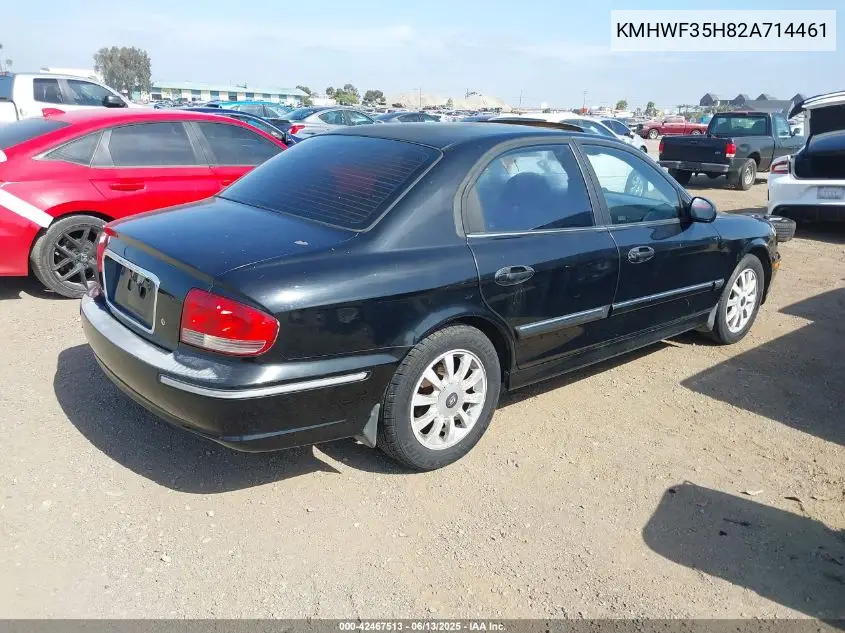 2002 Hyundai Sonata Gls/Lx VIN: KMHWF35H82A714461 Lot: 42467513