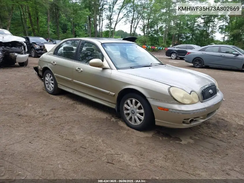 2003 Hyundai Sonata Gls/Lx VIN: KMHWF35H73A802869 Lot: 42413625