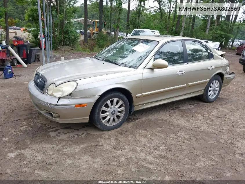 2003 Hyundai Sonata Gls/Lx VIN: KMHWF35H73A802869 Lot: 42413625