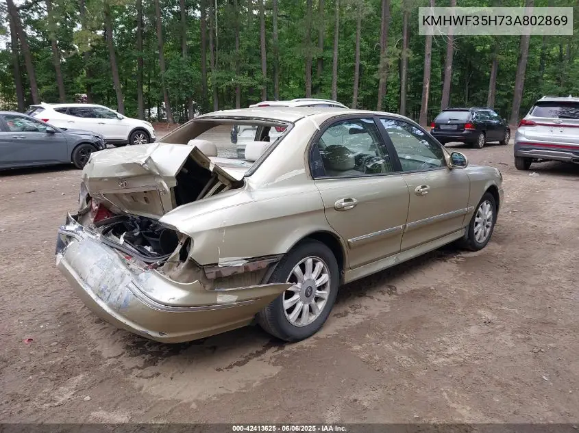 2003 Hyundai Sonata Gls/Lx VIN: KMHWF35H73A802869 Lot: 42413625