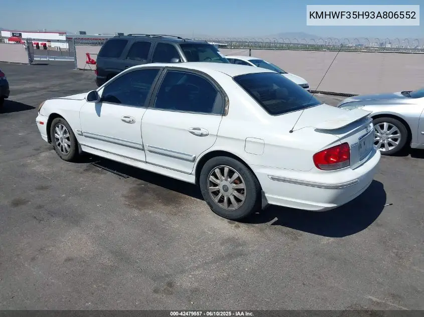 2003 Hyundai Sonata Gls/Lx VIN: KMHWF35H93A806552 Lot: 42479557