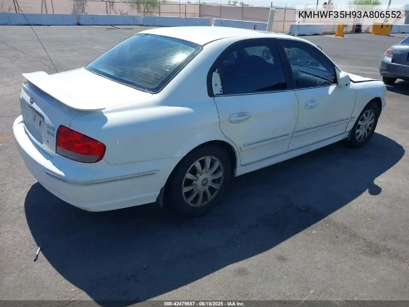 2003 Hyundai Sonata Gls/Lx VIN: KMHWF35H93A806552 Lot: 42479557