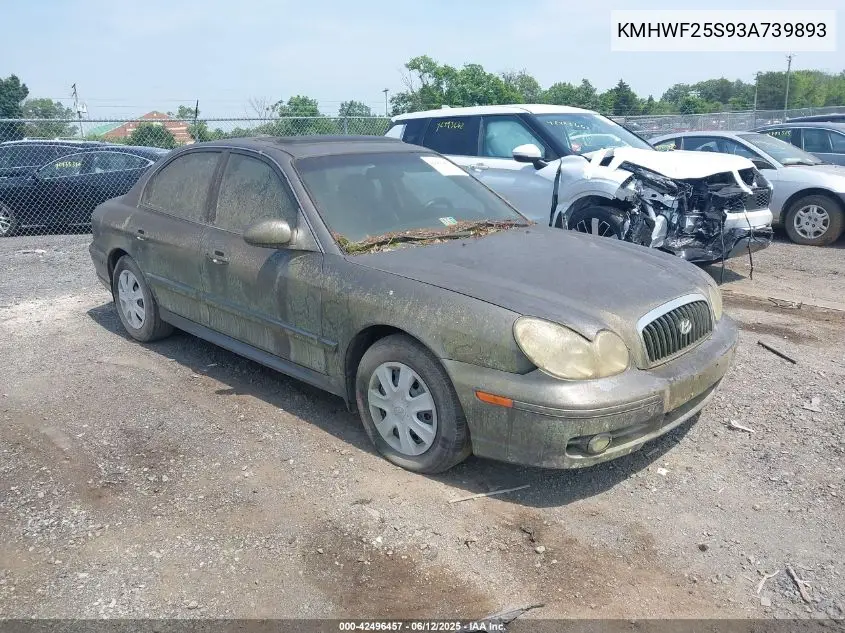 2003 Hyundai Sonata VIN: KMHWF25S93A739893 Lot: 42496457