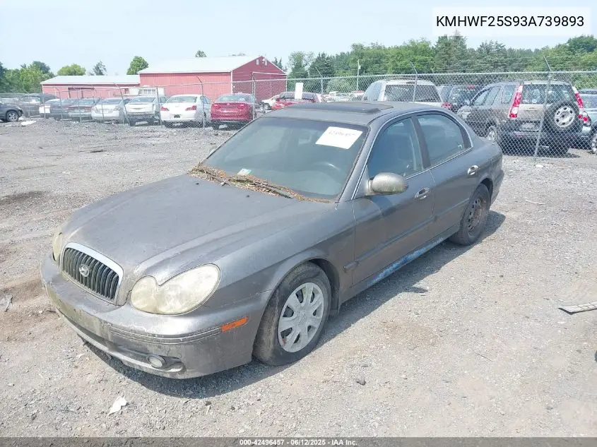 2003 Hyundai Sonata VIN: KMHWF25S93A739893 Lot: 42496457