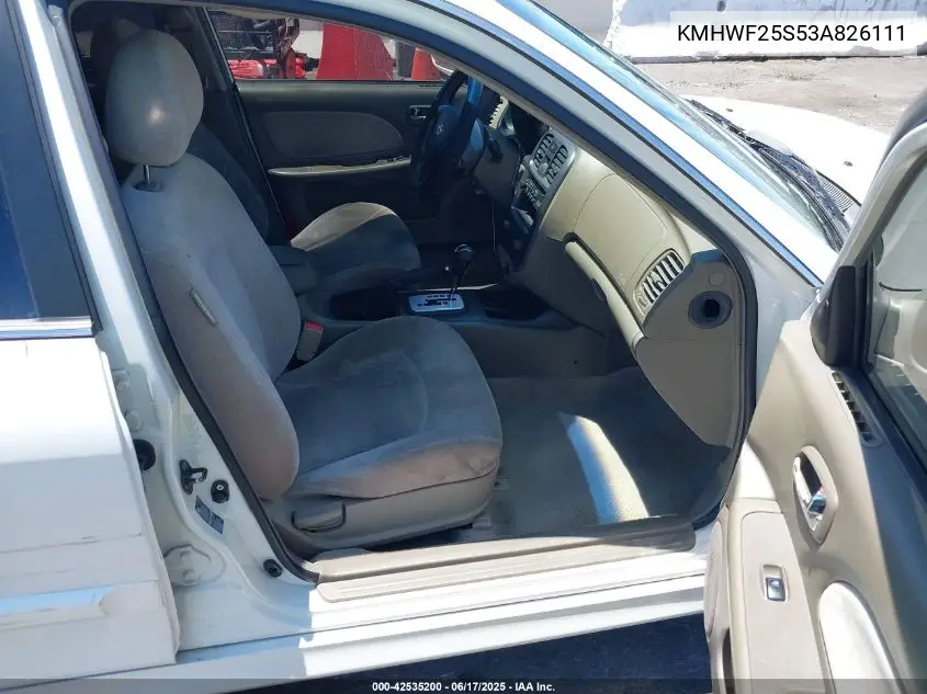 2003 Hyundai Sonata VIN: KMHWF25S53A826111 Lot: 42535200