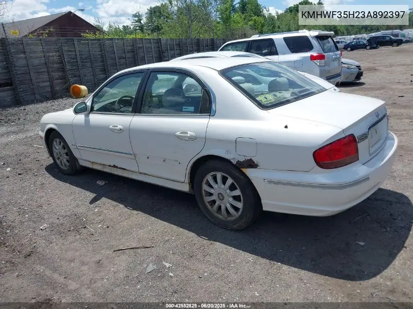 2003 Hyundai Sonata Gls/Lx VIN: KMHWF35H23A892397 Lot: 42552829