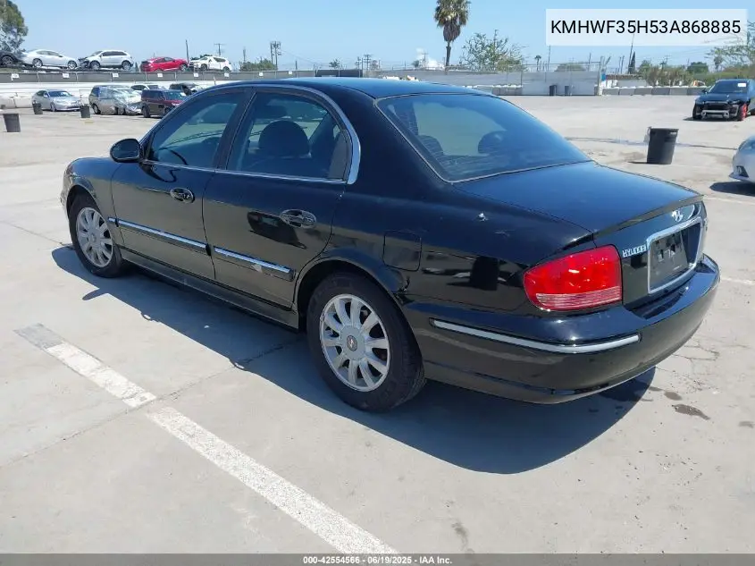 2003 Hyundai Sonata Gls/Lx VIN: KMHWF35H53A868885 Lot: 42554566
