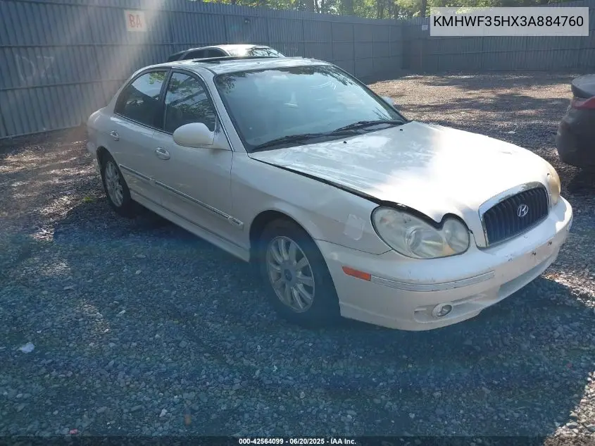 2003 Hyundai Sonata Gls/Lx VIN: KMHWF35HX3A884760 Lot: 42564099