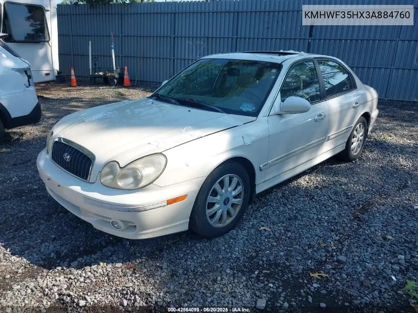 2003 Hyundai Sonata Gls/Lx VIN: KMHWF35HX3A884760 Lot: 42564099