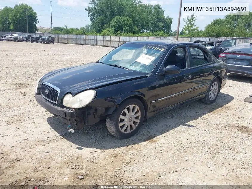2003 Hyundai Sonata Gls/Lx VIN: KMHWF35H13A894691 Lot: 42574868