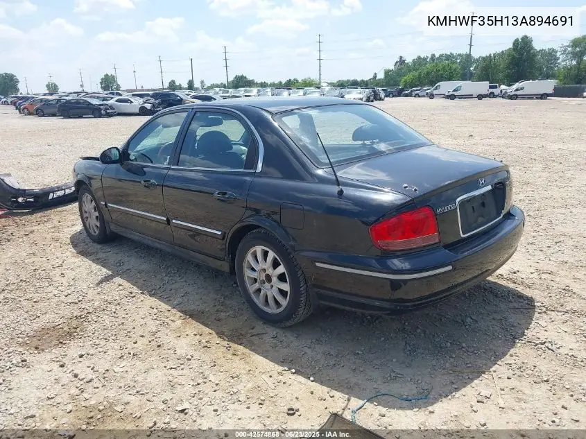 2003 Hyundai Sonata Gls/Lx VIN: KMHWF35H13A894691 Lot: 42574868