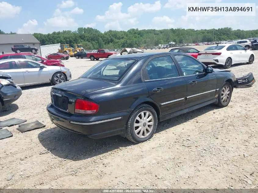 2003 Hyundai Sonata Gls/Lx VIN: KMHWF35H13A894691 Lot: 42574868