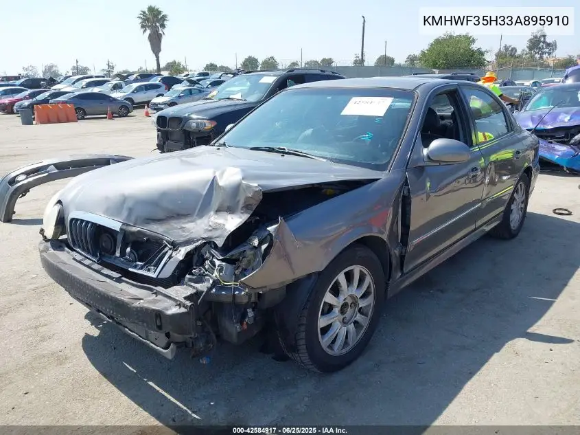 2003 Hyundai Sonata Gls/Lx VIN: KMHWF35H33A895910 Lot: 42584917