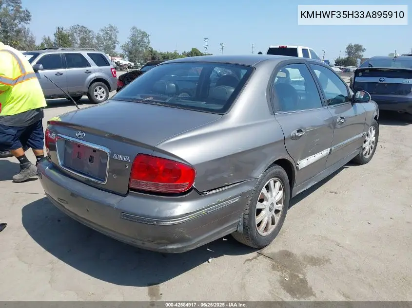 2003 Hyundai Sonata Gls/Lx VIN: KMHWF35H33A895910 Lot: 42584917