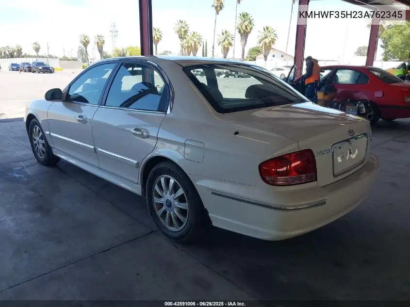 2003 Hyundai Sonata Gls/Lx VIN: KMHWF35H23A762345 Lot: 42591006