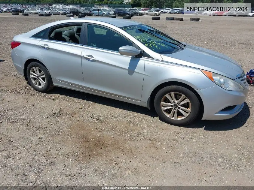 2011 Hyundai Sonata Gls VIN: 5NPEB4AC6BH217204 Lot: 42808142