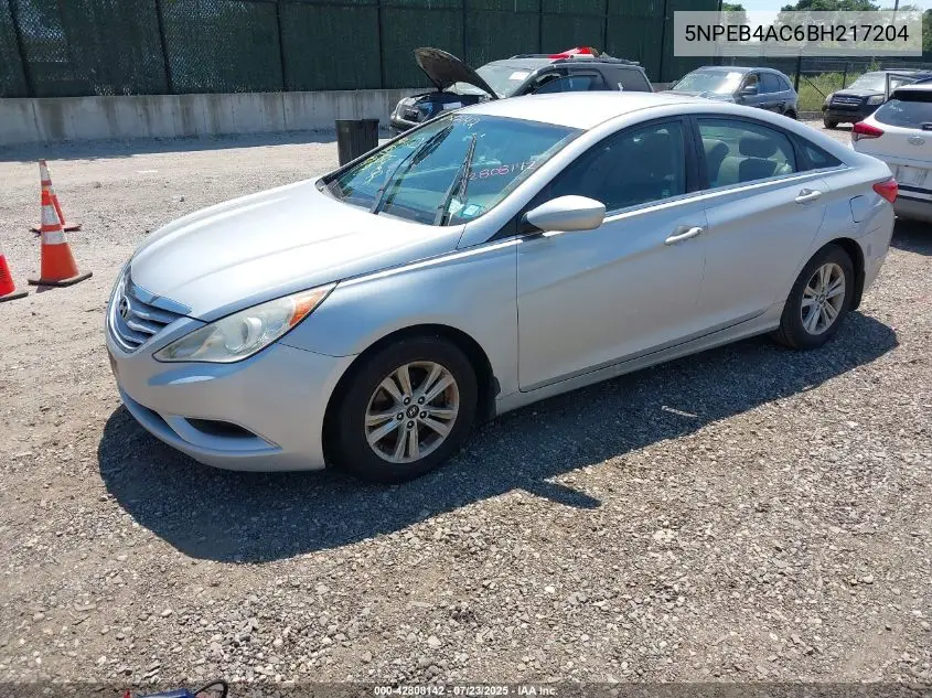 2011 Hyundai Sonata Gls VIN: 5NPEB4AC6BH217204 Lot: 42808142
