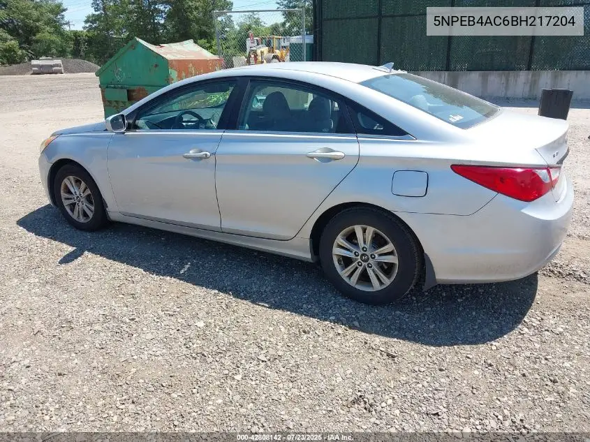 2011 Hyundai Sonata Gls VIN: 5NPEB4AC6BH217204 Lot: 42808142