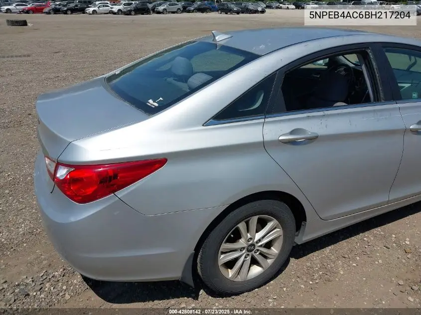 2011 Hyundai Sonata Gls VIN: 5NPEB4AC6BH217204 Lot: 42808142