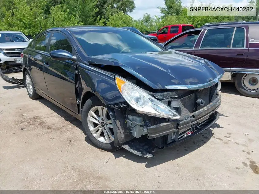 2012 Hyundai Sonata Gls VIN: 5NPEB4ACXCH440282 Lot: 42668809