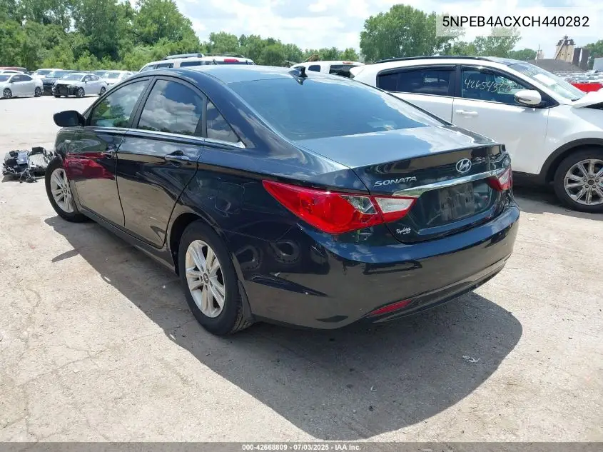 2012 Hyundai Sonata Gls VIN: 5NPEB4ACXCH440282 Lot: 42668809