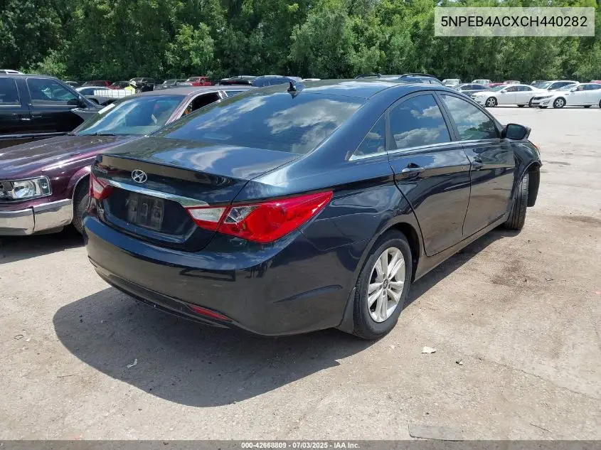 2012 Hyundai Sonata Gls VIN: 5NPEB4ACXCH440282 Lot: 42668809