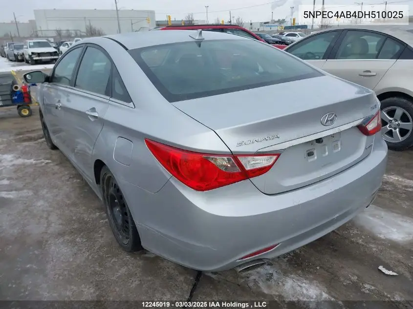 2013 Hyundai Sonata VIN: 5NPEC4AB4DH510025 Lot: 12245019