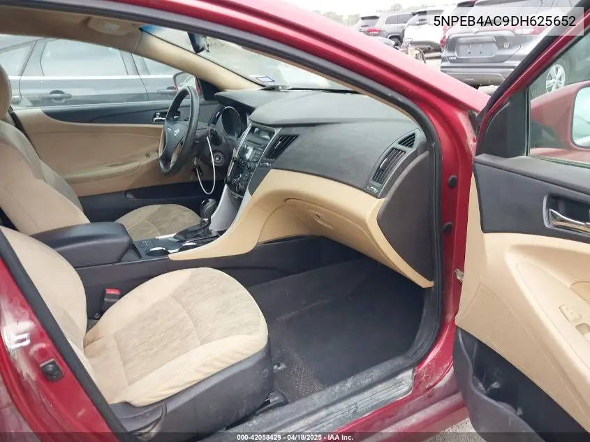 2013 Hyundai Sonata Gls VIN: 5NPEB4AC9DH625652 Lot: 42058429