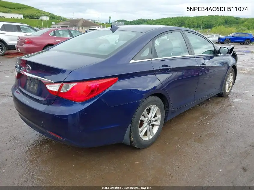 2013 Hyundai Sonata Gls VIN: 5NPEB4AC6DH511074 Lot: 42251913