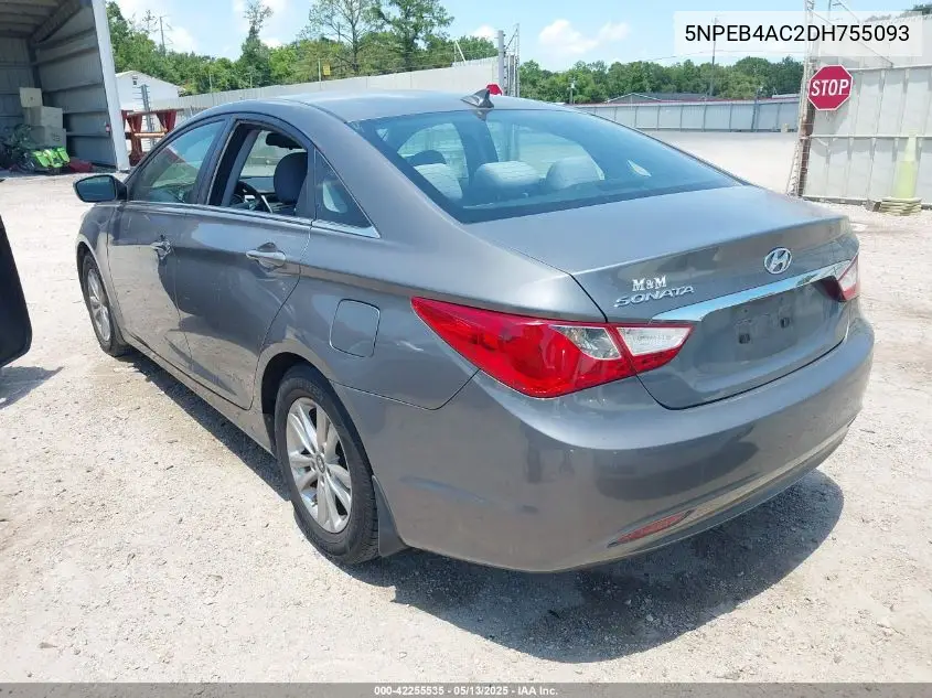 2013 Hyundai Sonata Gls VIN: 5NPEB4AC2DH755093 Lot: 42255535