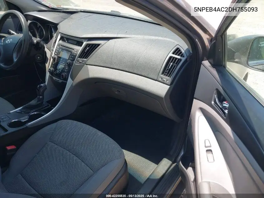 2013 Hyundai Sonata Gls VIN: 5NPEB4AC2DH755093 Lot: 42255535