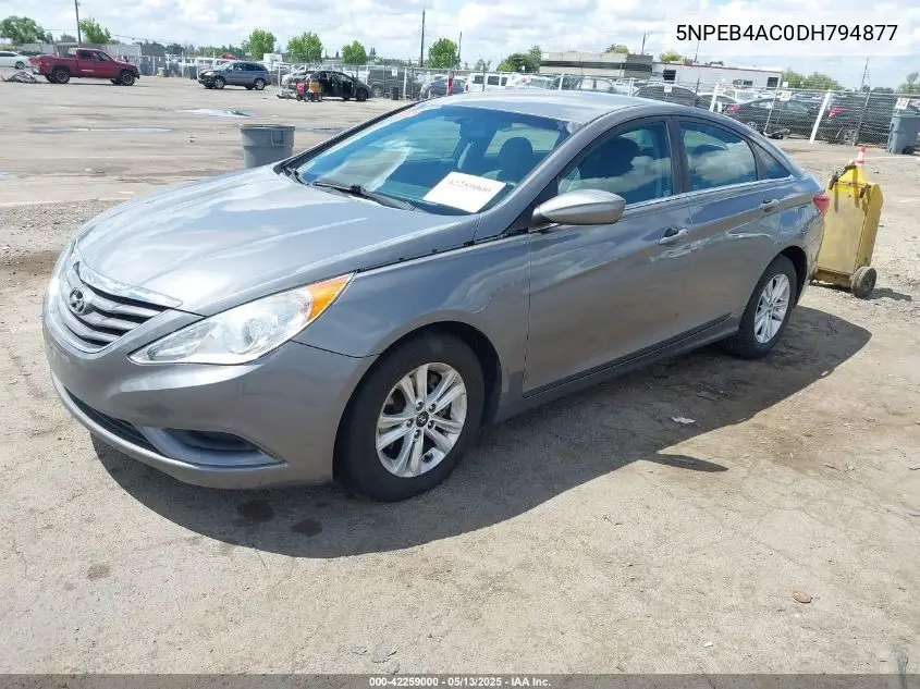2013 Hyundai Sonata Gls VIN: 5NPEB4AC0DH794877 Lot: 42259000