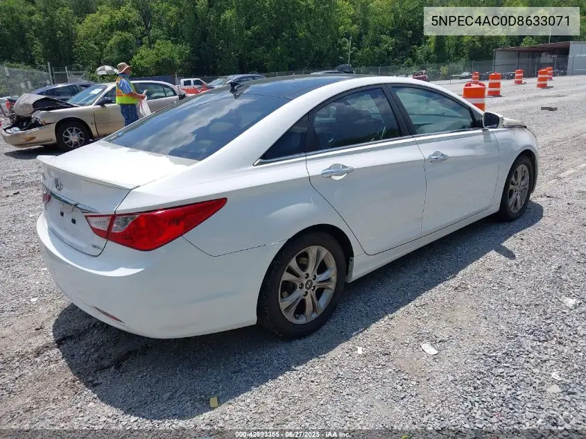 2013 Hyundai Sonata Gls/Limited/Se VIN: 5NPEC4AC0D8633071 Lot: 42593355
