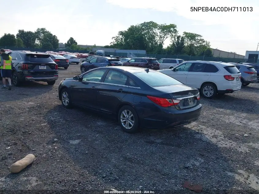 2013 Hyundai Sonata Gls VIN: 5NPEB4AC0DH711013 Lot: 42595444