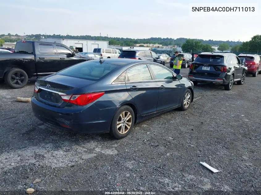 2013 Hyundai Sonata Gls VIN: 5NPEB4AC0DH711013 Lot: 42595444