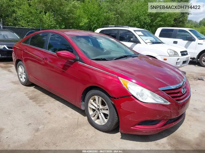 2013 Hyundai Sonata Gls VIN: 5NPEB4ACXDH714422 Lot: 42602392