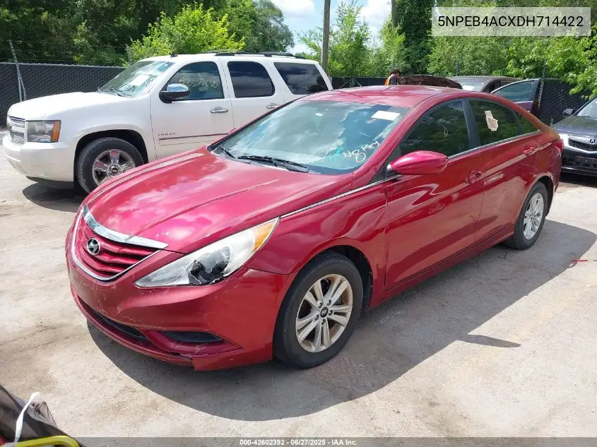 2013 Hyundai Sonata Gls VIN: 5NPEB4ACXDH714422 Lot: 42602392