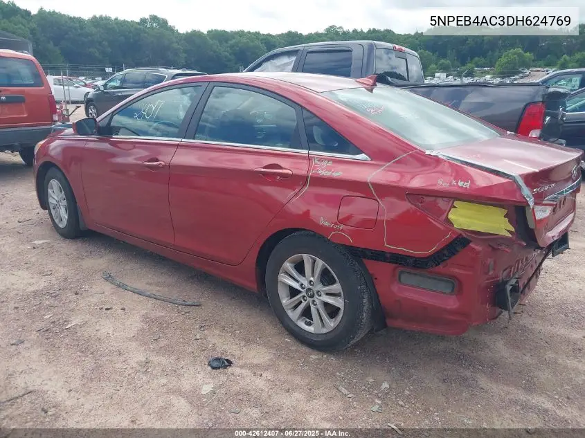 2013 Hyundai Sonata Gls VIN: 5NPEB4AC3DH624769 Lot: 42612407