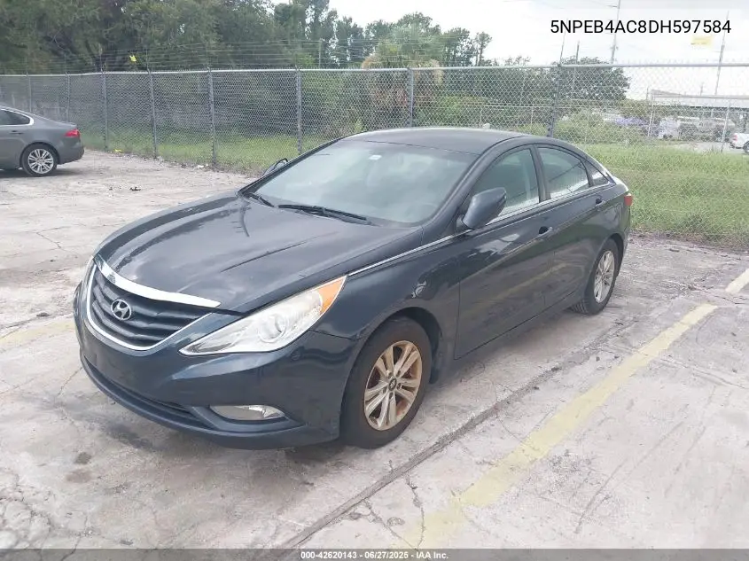 2013 Hyundai Sonata Gls VIN: 5NPEB4AC8DH597584 Lot: 42620143